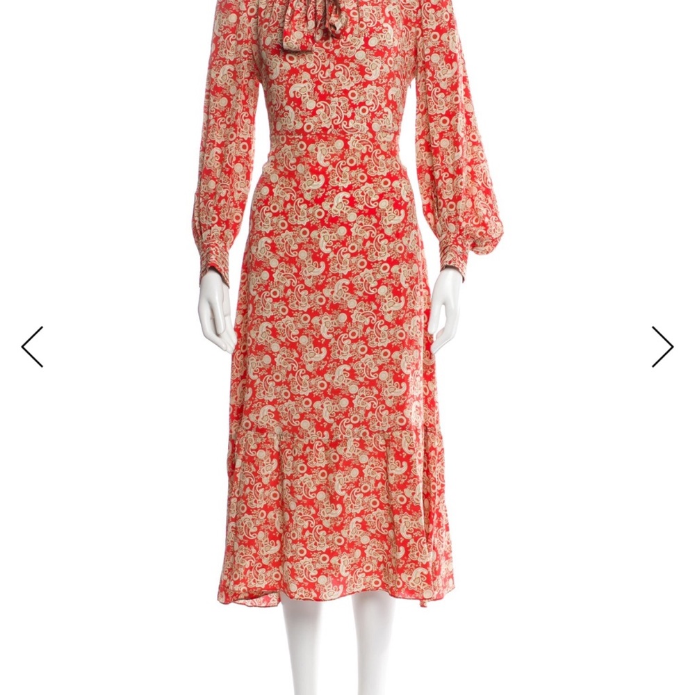 Sandro Silk Shirt Dress Long Sleeve Size 38